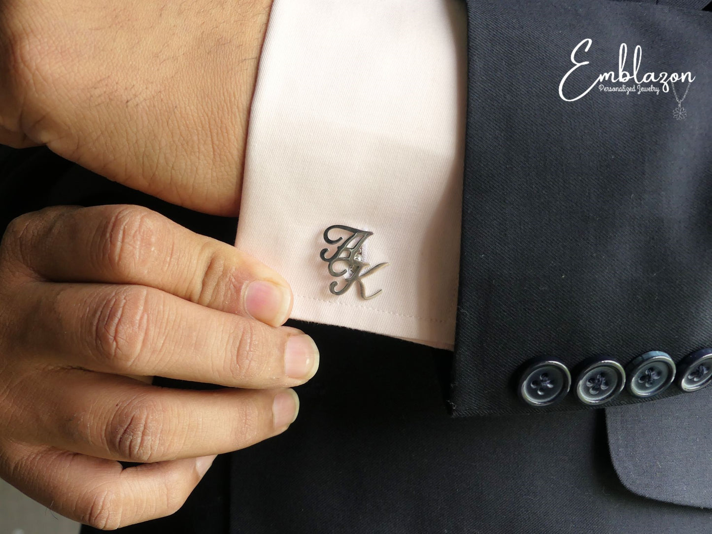 Initials Cufflinks, Personalized -Wedding Cufflinks, Gifts-Groomsmen's Cufflinks-Christmas Cufflinks- Custom Cufflinks-Gifts For Him.