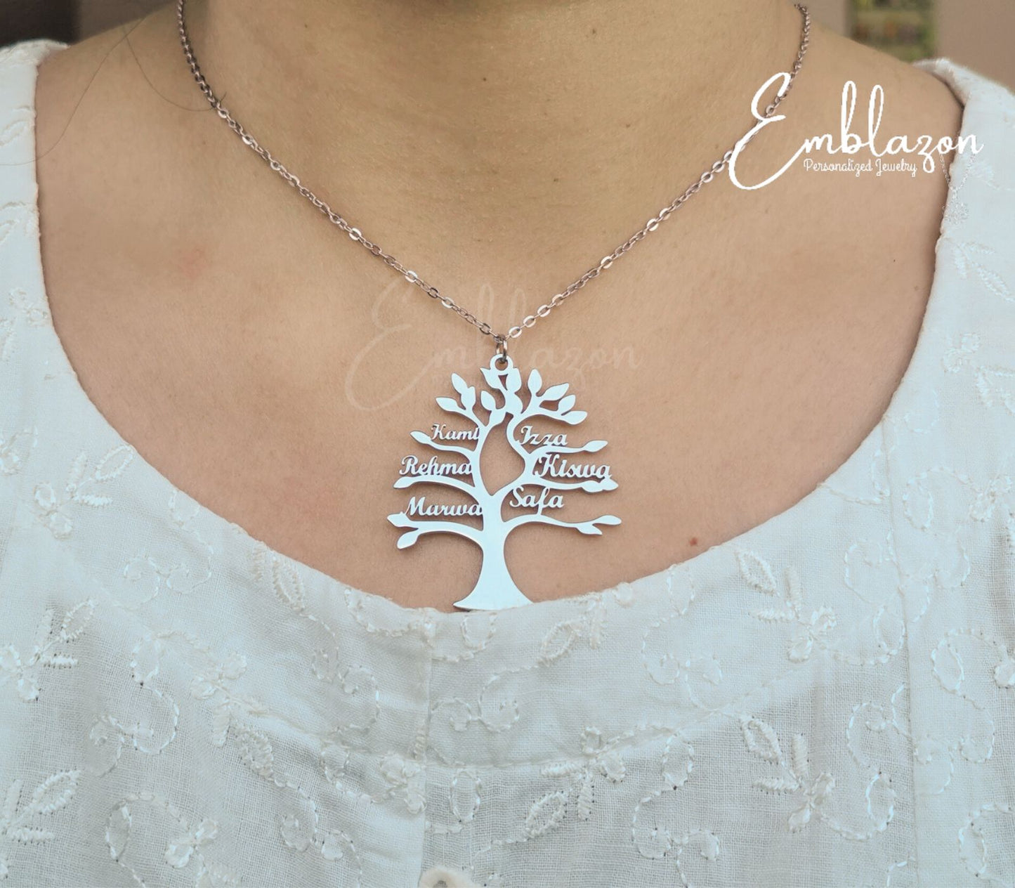 Custom Family Name Necklace • Personalized Name Necklace • Tree of Life Necklace •Multiple Names Necklace