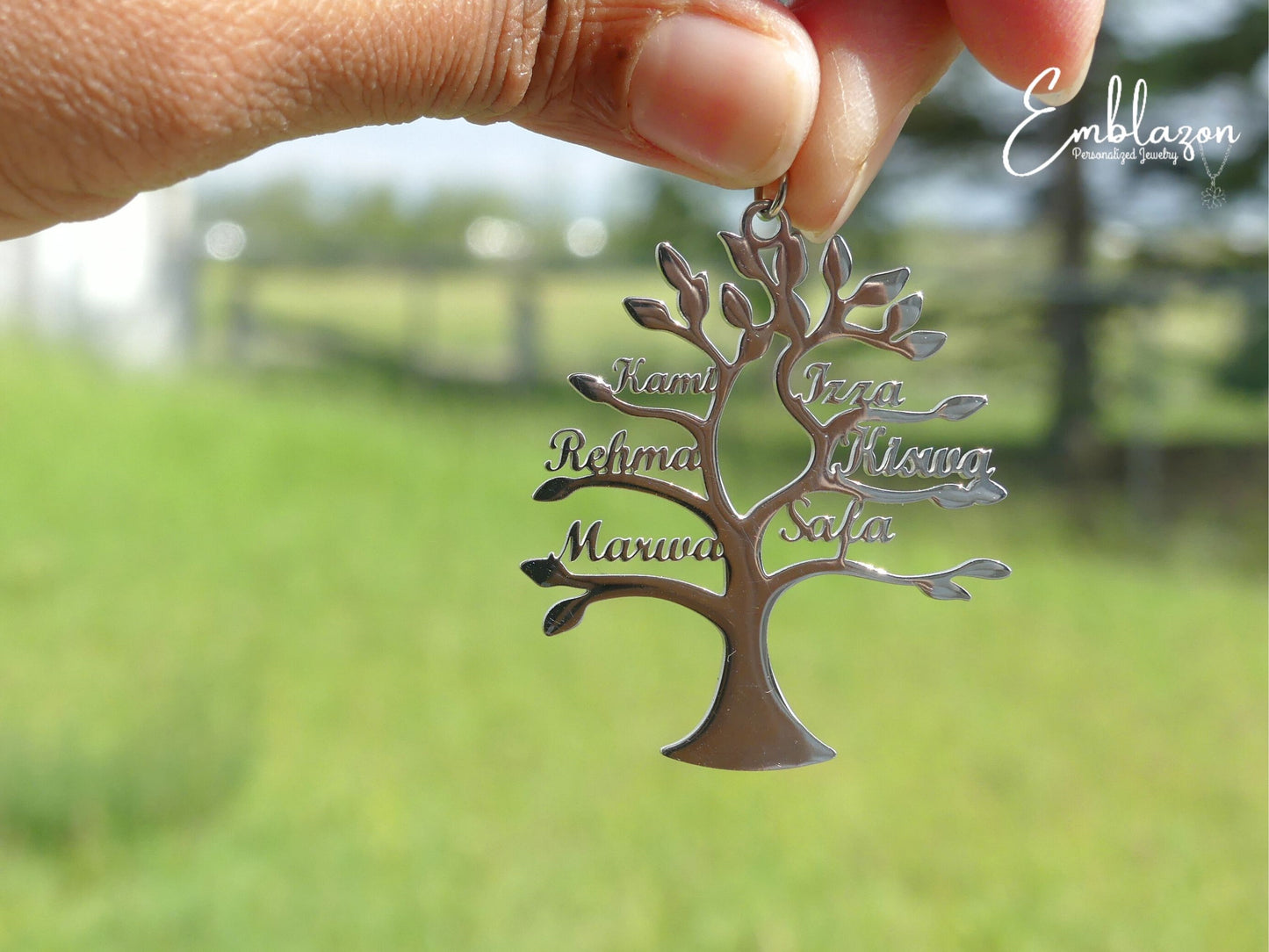 Custom Family Name Necklace • Personalized Name Necklace • Tree of Life Necklace •Multiple Names Necklace