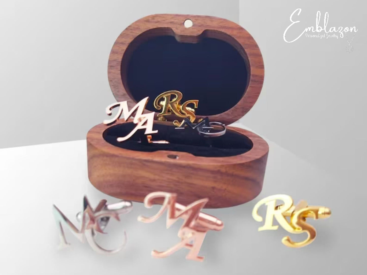 Initials Cufflinks, Personalized -Wedding Cufflinks, Gifts-Groomsmen's Cufflinks-Christmas Cufflinks- Custom Cufflinks-Gifts For Him.